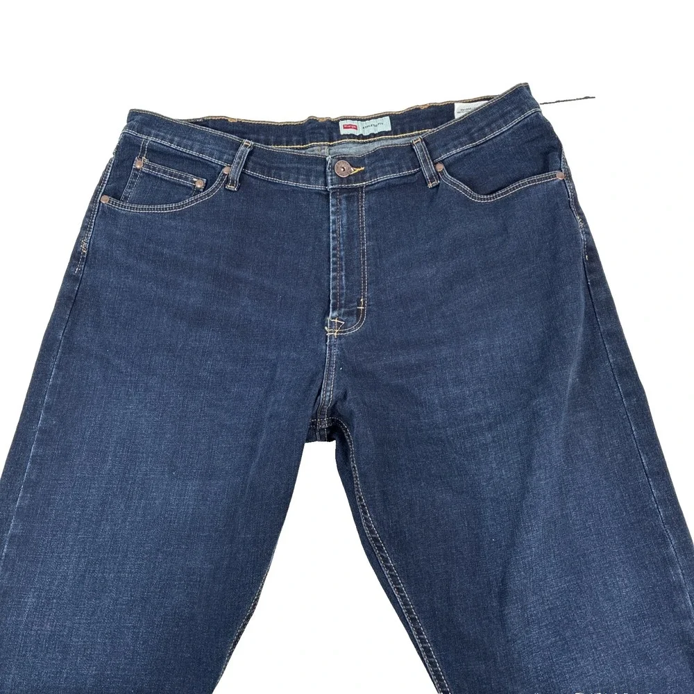 New Mens Wrangler Athletic Fit Tapered Denim Jeans Size 38x32 NWOT Dark Wash